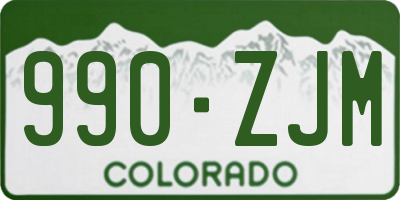 CO license plate 990ZJM