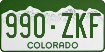 CO license plate 990ZKF