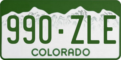 CO license plate 990ZLE