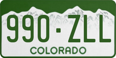 CO license plate 990ZLL