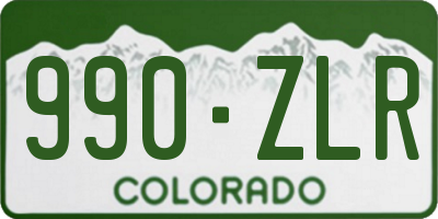CO license plate 990ZLR