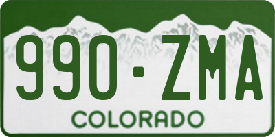 CO license plate 990ZMA