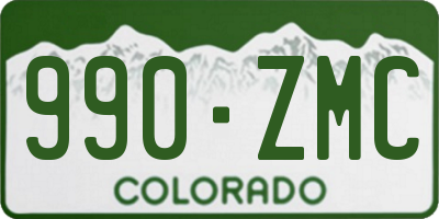 CO license plate 990ZMC