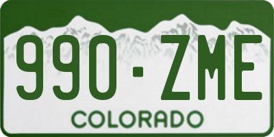 CO license plate 990ZME