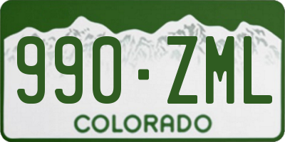 CO license plate 990ZML