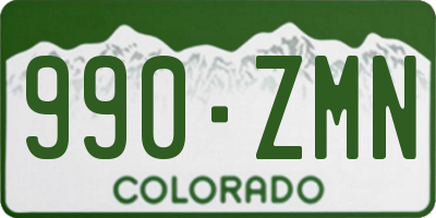 CO license plate 990ZMN