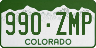 CO license plate 990ZMP