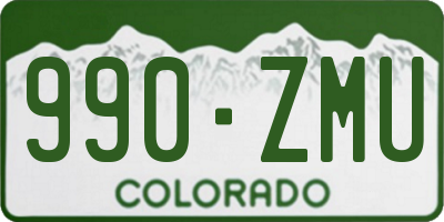 CO license plate 990ZMU