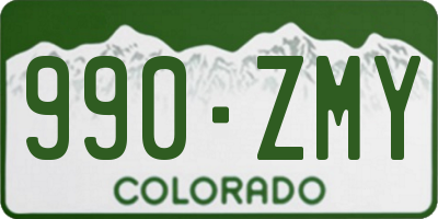 CO license plate 990ZMY