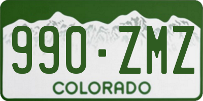 CO license plate 990ZMZ