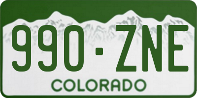 CO license plate 990ZNE