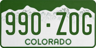 CO license plate 990ZOG