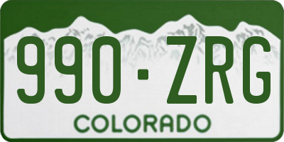 CO license plate 990ZRG