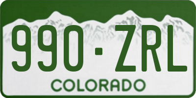 CO license plate 990ZRL