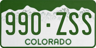 CO license plate 990ZSS