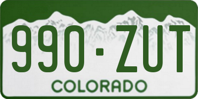 CO license plate 990ZUT