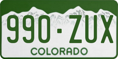 CO license plate 990ZUX