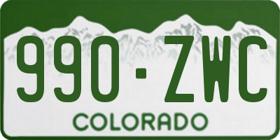 CO license plate 990ZWC