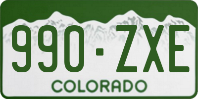 CO license plate 990ZXE