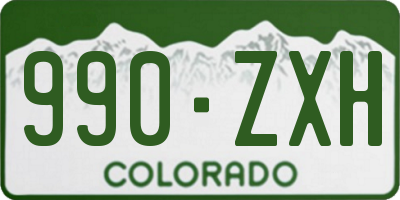CO license plate 990ZXH