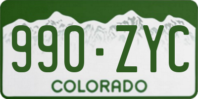 CO license plate 990ZYC