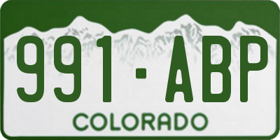 CO license plate 991ABP