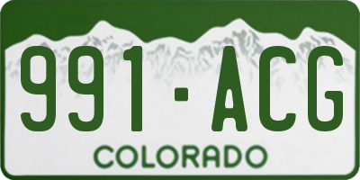 CO license plate 991ACG