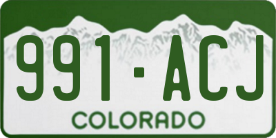 CO license plate 991ACJ