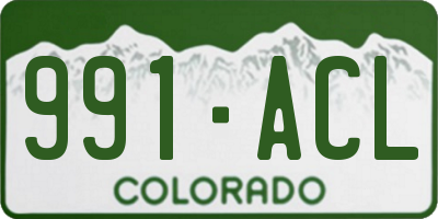 CO license plate 991ACL