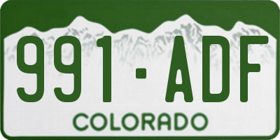 CO license plate 991ADF