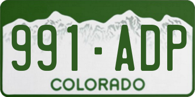 CO license plate 991ADP