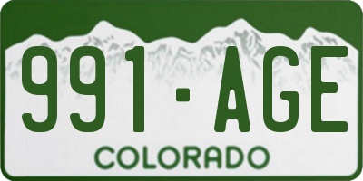 CO license plate 991AGE