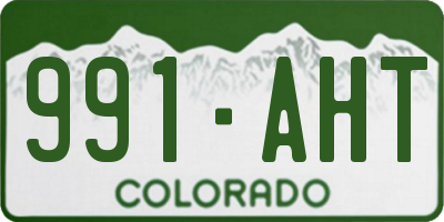 CO license plate 991AHT