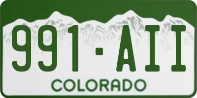 CO license plate 991AII