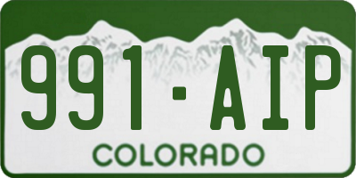 CO license plate 991AIP