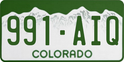CO license plate 991AIQ
