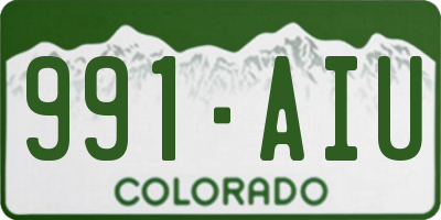 CO license plate 991AIU