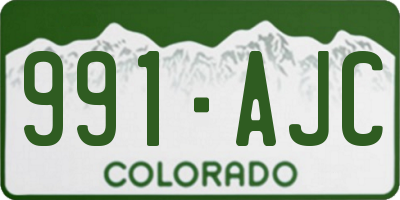 CO license plate 991AJC