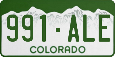 CO license plate 991ALE