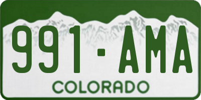 CO license plate 991AMA