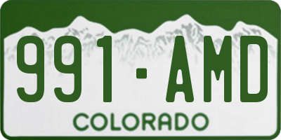 CO license plate 991AMD