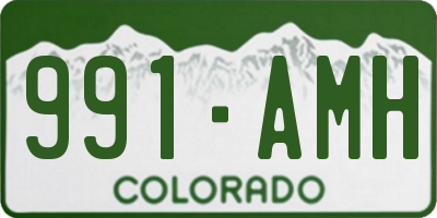 CO license plate 991AMH