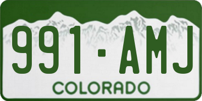 CO license plate 991AMJ