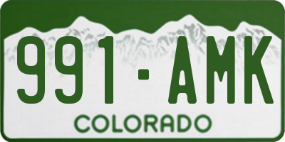 CO license plate 991AMK
