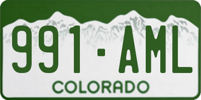 CO license plate 991AML