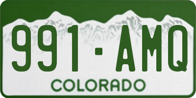 CO license plate 991AMQ