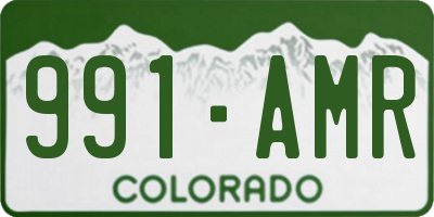 CO license plate 991AMR