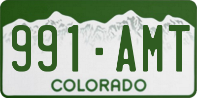 CO license plate 991AMT