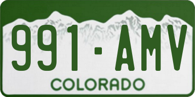 CO license plate 991AMV