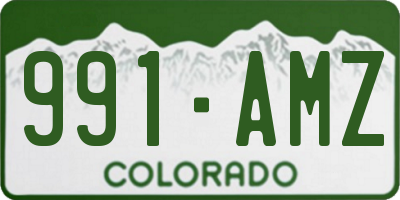 CO license plate 991AMZ